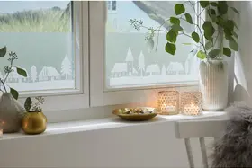 Vánoční samolepky a bordury na okna