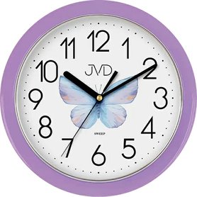 detske_hodiny_tiche_motyl_fialovy