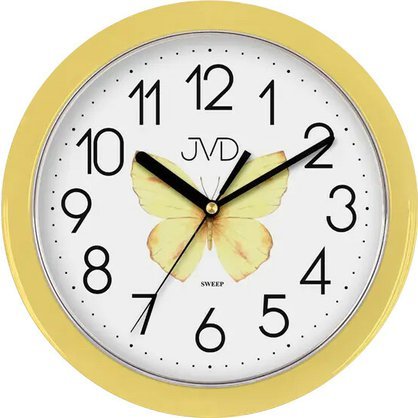 detske_hodiny_tiche_motyl_zluty